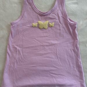 Cat & Jack Purple Tank Top with Yellow Butterfly Accents